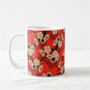 Caneca De Café um azulejo sem costura no estilo japonês com uma