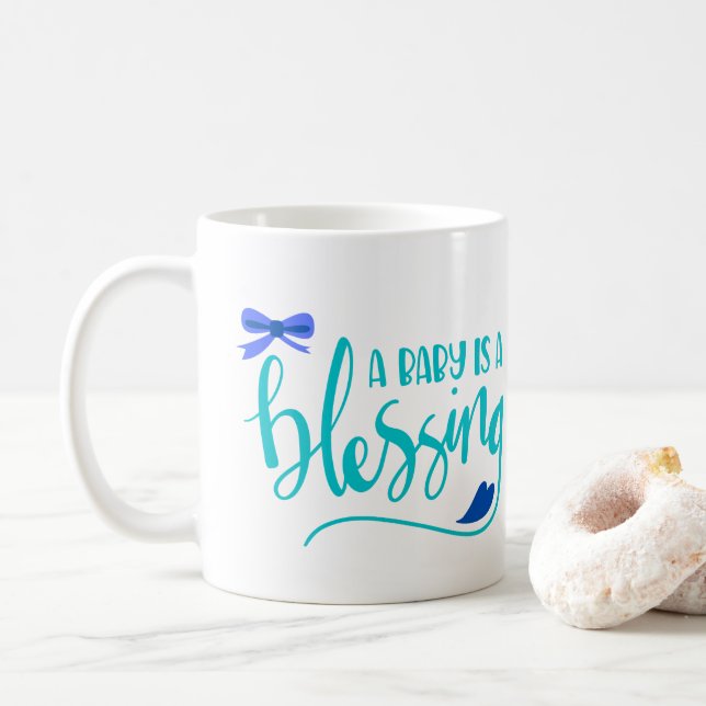 Caneca De Café Um bebê é uma bênção, garoto (Com Donut)