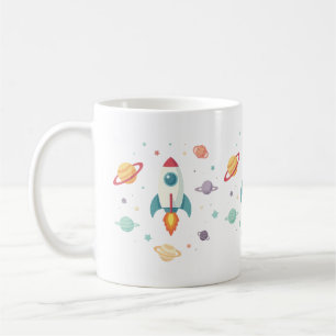 Caneca De Café um belo foguete voando através de um spa caprichos