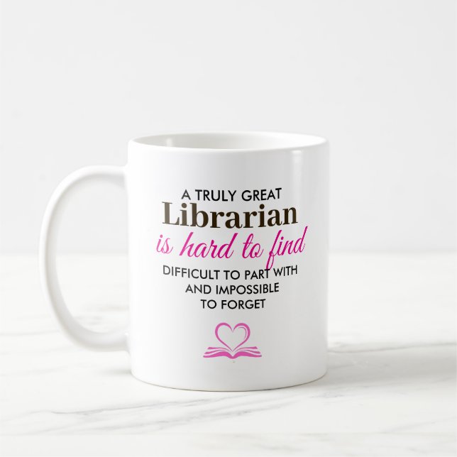 Caneca De Café Um Bibliotecário de Verdadeiros Excelentes - Nome  (Esquerda)