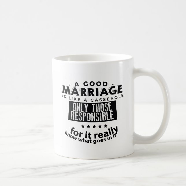 Caneca De Café Um Bom Casamento é Como uma Caçarola  (Direita)