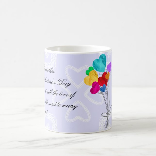 Caneca De Café Um buquê de balões de papel cardíaco (Centro)