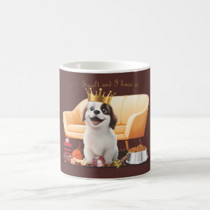 Caneca De Café Um 'Cachorrinho Mimado' encantador e charmoso