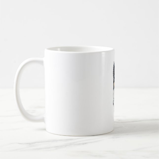 Caneca De Café Um cachorro bonito Border Collie (Esquerda)