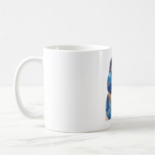 Caneca De Café Um cão Habu vestindo óculos de sol e fones de ouvi