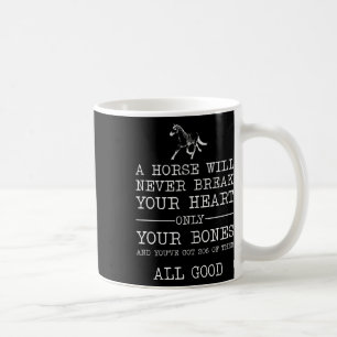 Caneca De Café Um Cavalo Nunca Quebrará Seu Coração Engraçado Hor