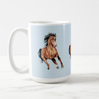 Caneca De Café um cavalo running da floresta