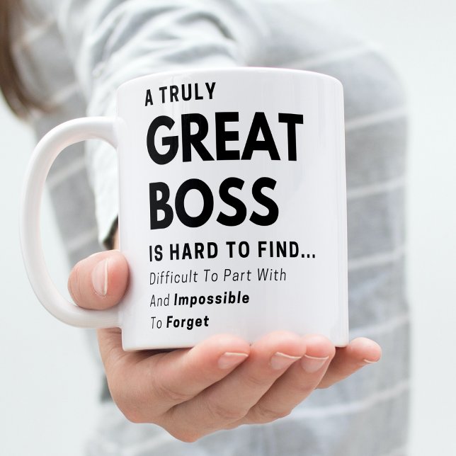 Caneca De Café Um chefe verdadeiramente ótimo Citação de agradeci (Criador carregado)