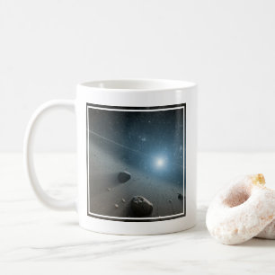 Caneca De Café Um Cinturão Asteroide Em Torno Da Estrela Brilhant