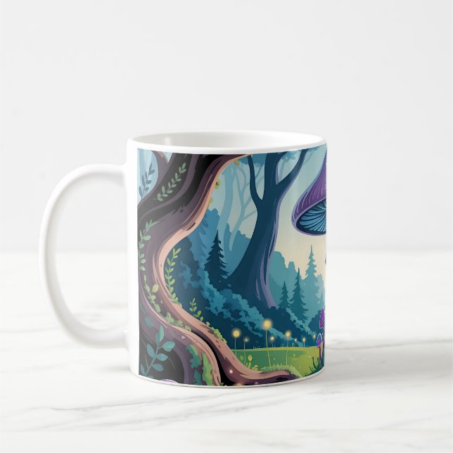 Caneca De Café Um Cogumelo Roxo (Esquerda)