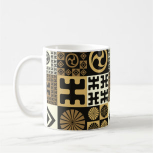 Caneca De Café Um conjunto de padrões sem costura ao estilo japo