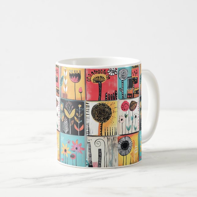 Caneca De Café Um conjunto de teias lúdicas (Frente Esquerda)