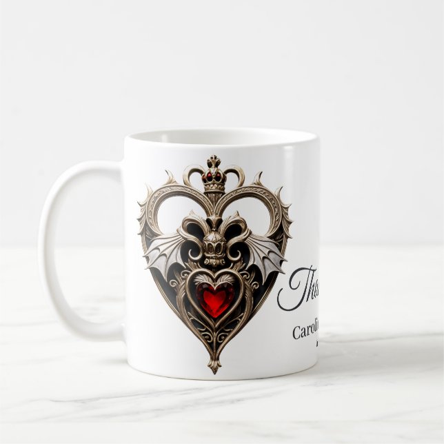 Caneca De Café Um coração gótico impressionante (Esquerda)