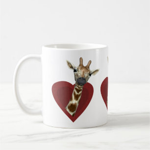 Caneca De Café Um Coração Para Girafas