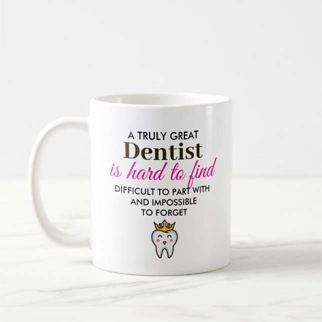 Caneca De Café Um Dentista Verdadeiramente Excelente - Nome Perso (Esquerda)