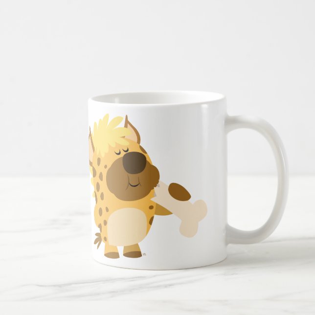 Caneca De Café Um desenho bonitinho localizou Hyena esmagando uma (Direita)