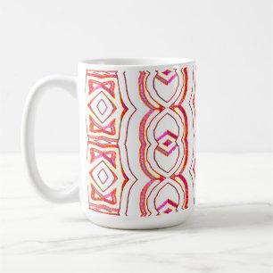 Caneca De Café Um design de padrão uniforme vermelho e branco vib