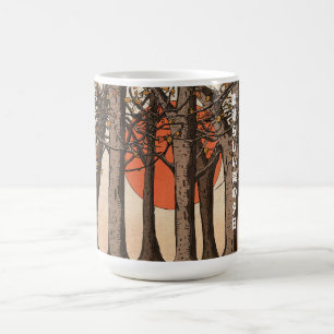 Caneca De Café Um Deslumbrante Pôr do Sol na Floresta