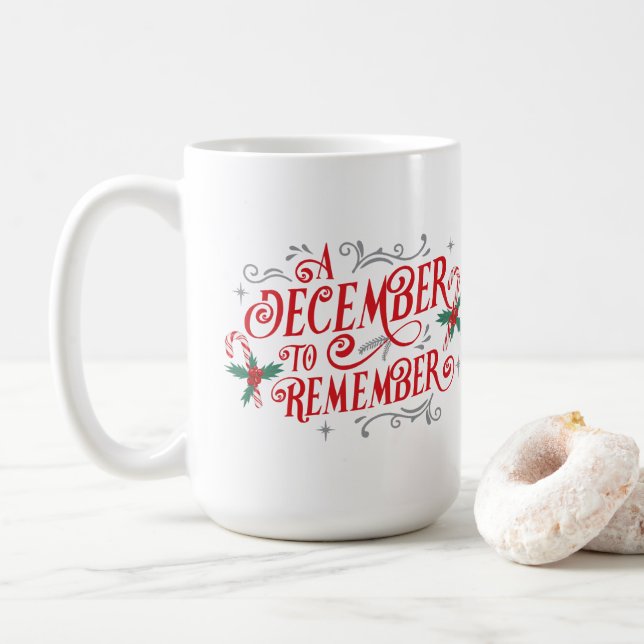 Caneca De Café Um dezembro para lembrar, Holiday Mug (Com Donut)
