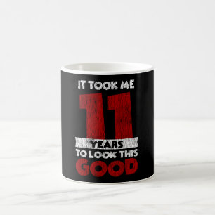 Caneca De Café Um Dia De 11 Anos Fez-Me Parecer Boa 11 Aniversár