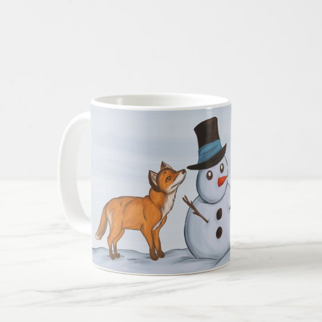 Caneca De Café Um dia de neve silenciosa (Frente Esquerda)