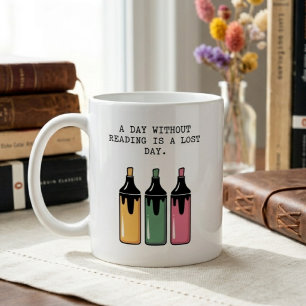 Caneca De Café Um Dia Sem Ler É Um Dia Perdido Bibliófilo