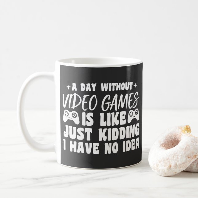 Caneca De Café Um dia sem Videos games jogando jogadores Legal (Com Donut)