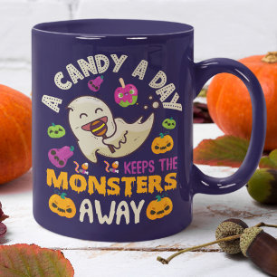 Caneca De Café Um Doce Por Dia Mantém Os Monstros Longe Do Hallow