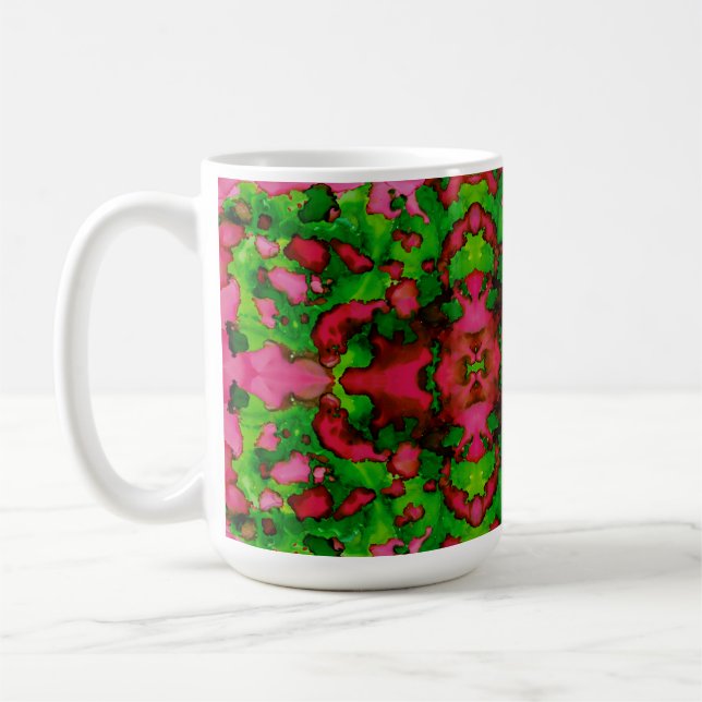 Caneca De Café Um estudo em rosa e verde (Esquerda)