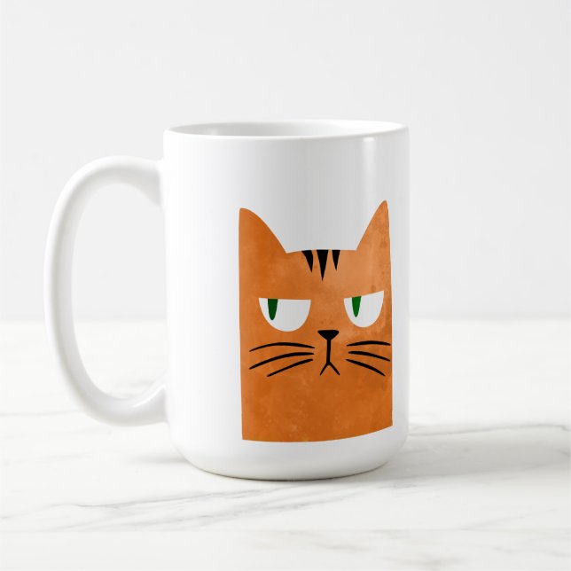 Caneca De Café Um gato alaranjado com uma atitude (Esquerda)