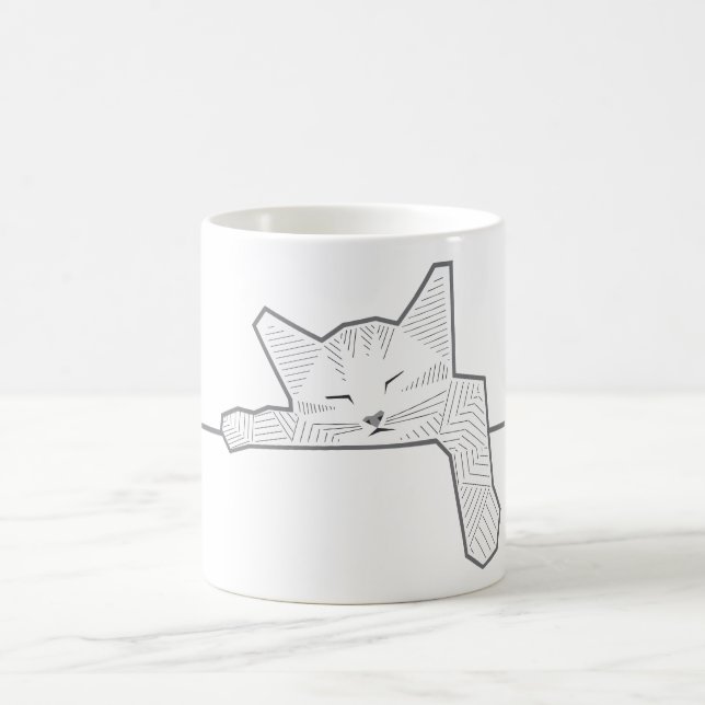 Caneca De Café Um gato dormindo (Centro)