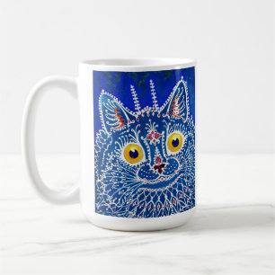 Caneca De Café Um gato em estilo gótico por Louis Wain 