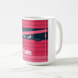 Caneca De Café Um gato estilizado minimalista
