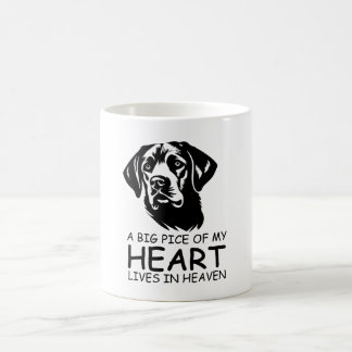 CANECA DE CAFÉ UM GRANDE PEDAÇO DO MEU CORAÇÃO VIVE NO CÉU