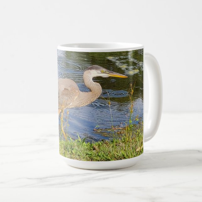 Caneca De Café Um herão azul (Frente Esquerda)