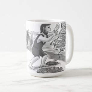 Caneca De Café Um Homem Que Deu Um Peixe Ensinando Outra Pesca