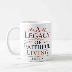 Caneca De Café Um Legado De Vida Fiel Reflexão Das Escrituras