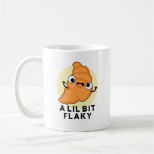 Caneca De Café Um Lil Bit Flaky Croissant Pun