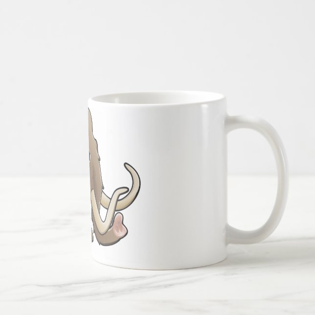 Caneca De Café Um mammoth woolly amigável bonito (Direita)