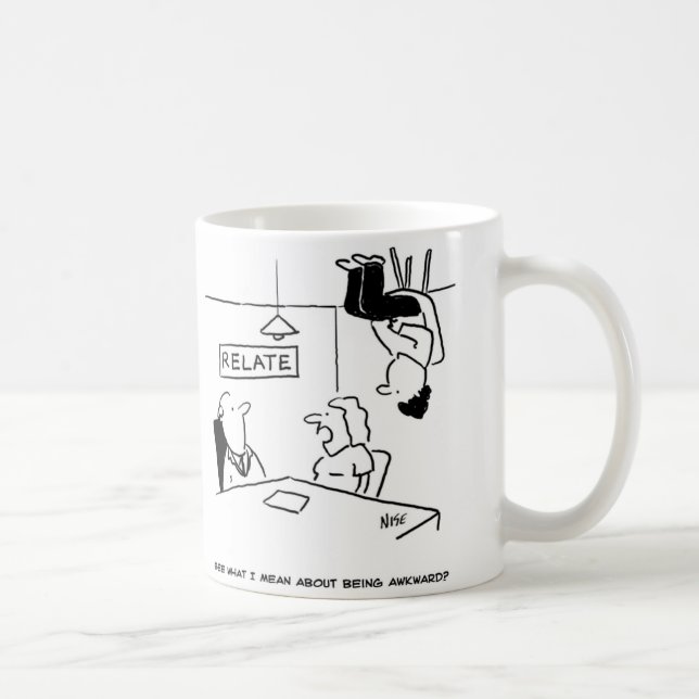 Caneca De Café Um marido estranho sentado no teto. Engraçado (Direita)