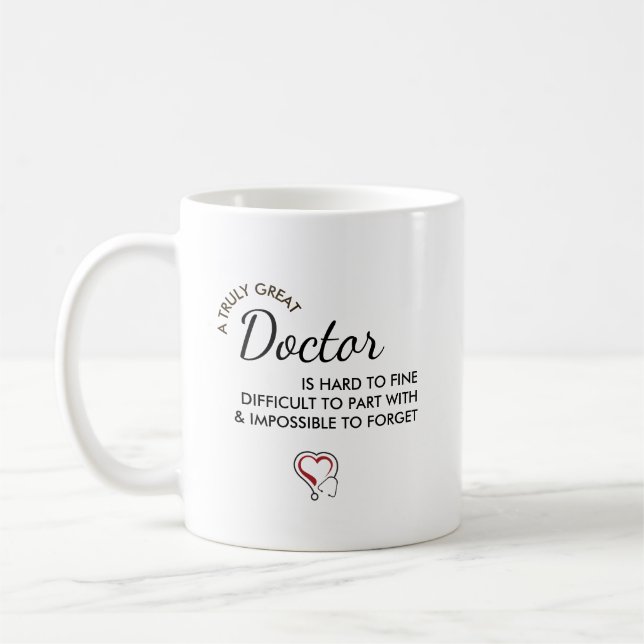 Caneca De Café Um Médico Realmente Ótimo – Nome Personalizado (Esquerda)
