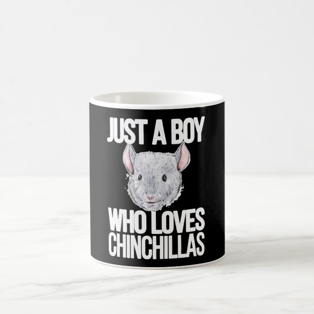 Caneca De Café Um Menino Que Ama Chinchillas Pai Chinchilla Propr (Centro)