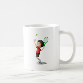 Caneca De Café Um menino que joga o tênis