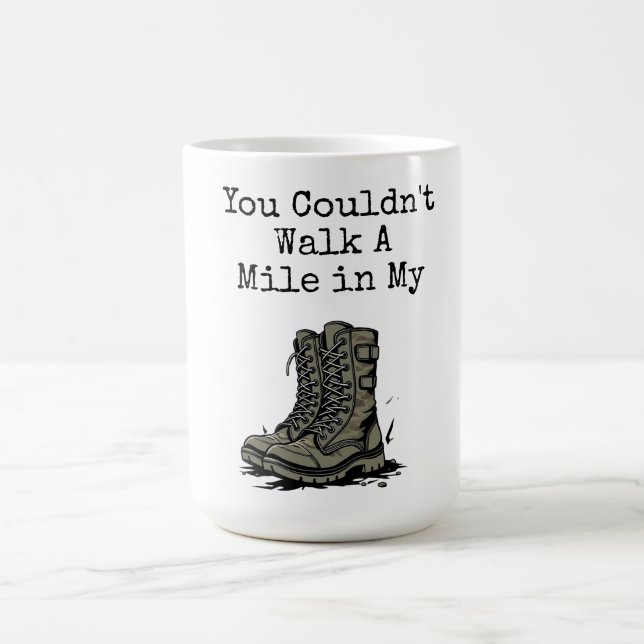 Caneca De Café "Um Milha nos Meus Coturnos" (Centro)