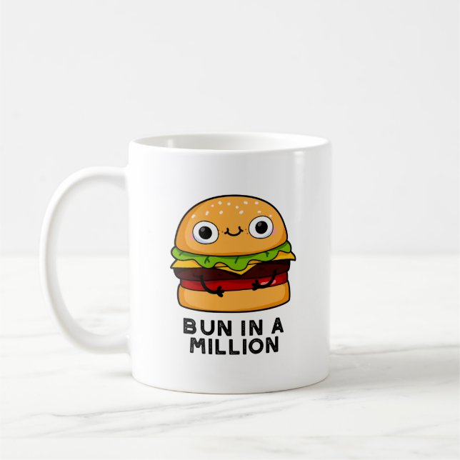 Caneca De Café Um Milhão De Burger Pun Engraçado (Esquerda)