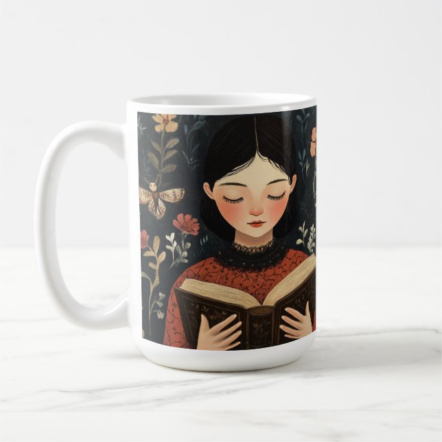 Caneca De Café Um Momento Tranquilo Com Um Livro (Esquerda)