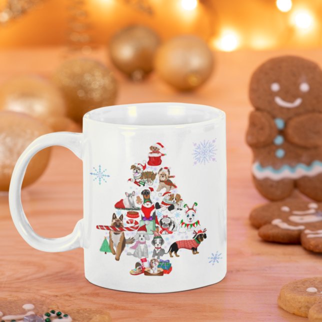 Caneca De Café Um Natal Canino Muito Alegre (Criador carregado)