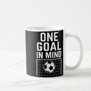 Caneca De Café Um Objetivo em Mente - Tema de Futebol & Motivacio