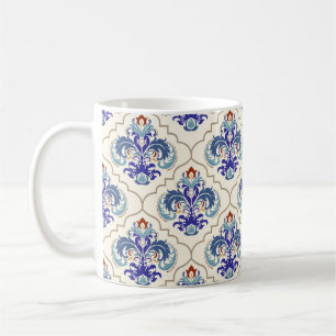 Caneca De Café Um padrão colorido e sem brilho.