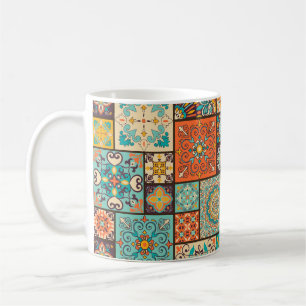 Caneca De Café Um padrão de azulejo islâmico e árabe.